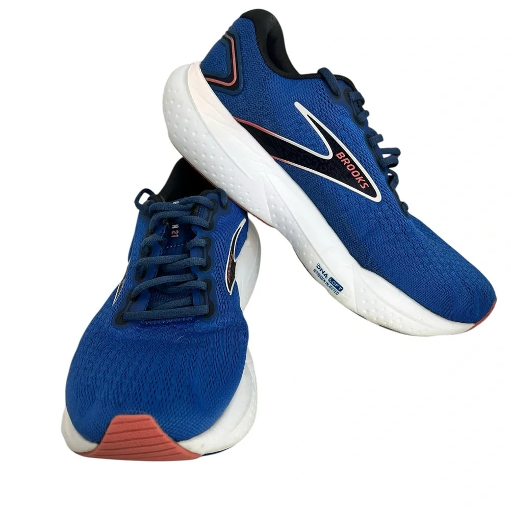 Brooks Glycerin 21 Wide‎ Blue Icy Pink Running Shoes Size 10.5 Wide